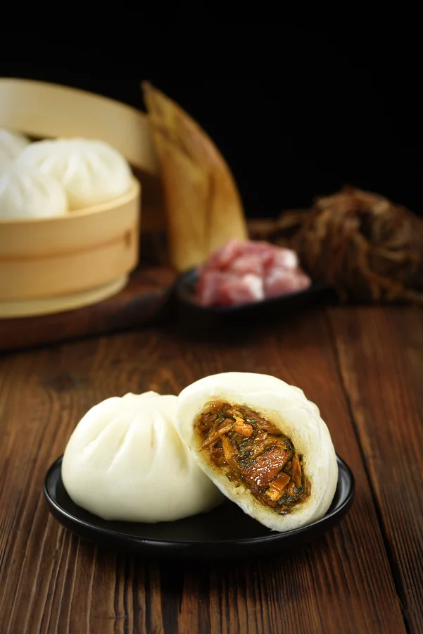 梅干菜肉包怎么做才香？乌润油亮的江南风味手工包 实拍图